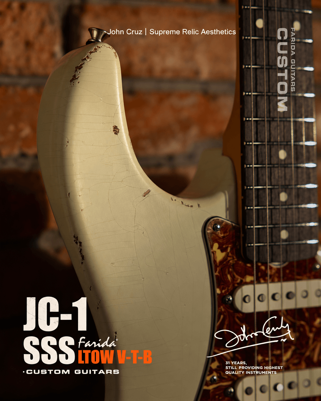 Farida x John Cruz | JC1 Custom Shop Relic Electric Guitar