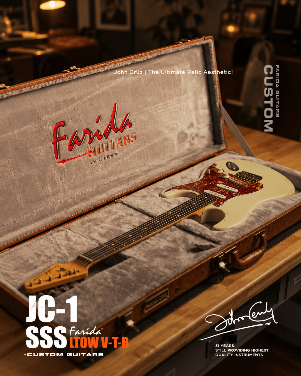 Farida x John Cruz | JC1 Custom Shop Relic Electric Guitar