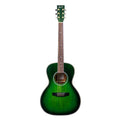 Fivcil MIC Mini Green Burst 38 Inch Parlor Acoustic Guitar