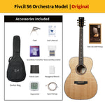Fivcil S6 Orchestra Model 40 Inch Acoustic Guitar