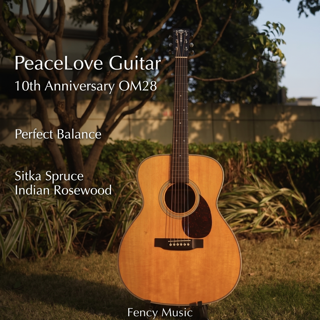 PeaceLove OM28 Vintage Acoustic Guitar