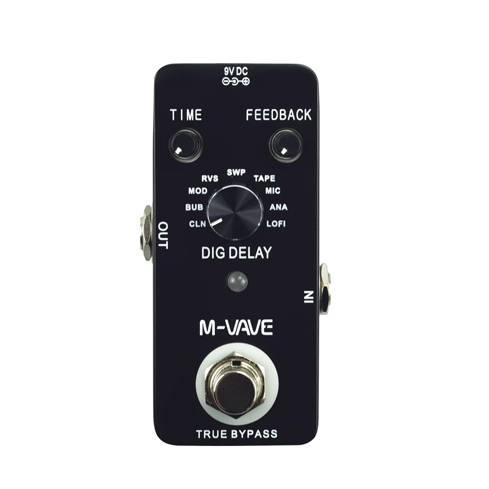 M-VAVE DIG Delay digital delay pedal front view