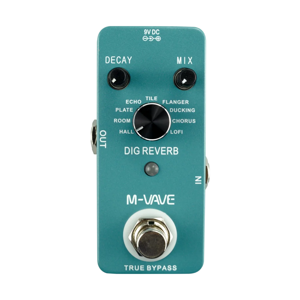 M-VAVE DIG Reverb digital reverb pedal front view