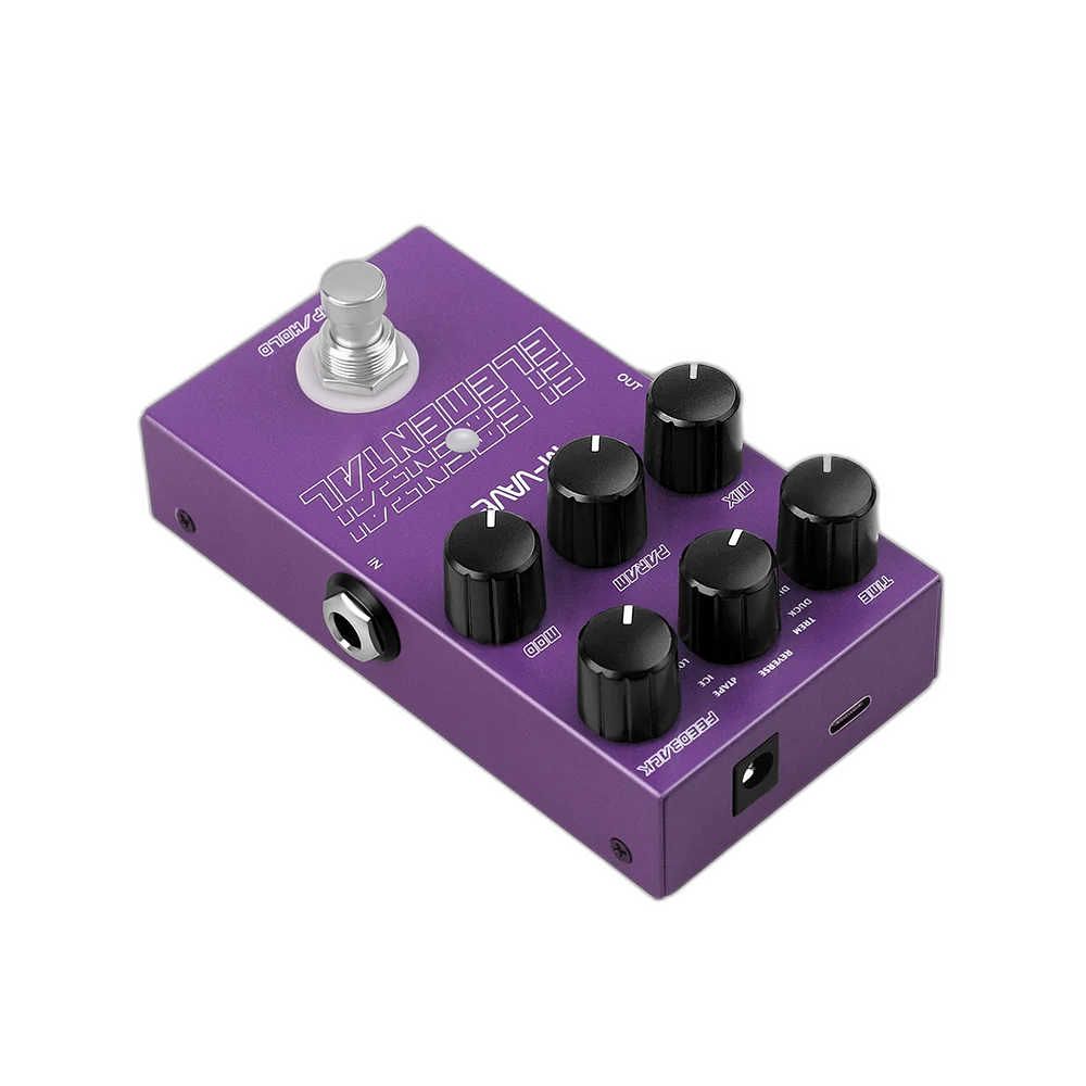 M-VAVE ELEMENTAL digital delay pedal top view