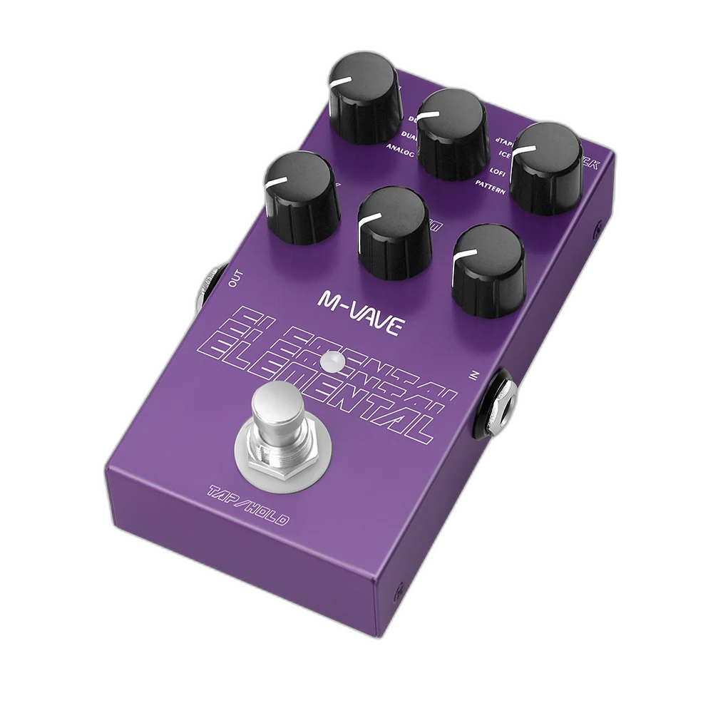 M-VAVE ELEMENTAL digital delay pedal side view