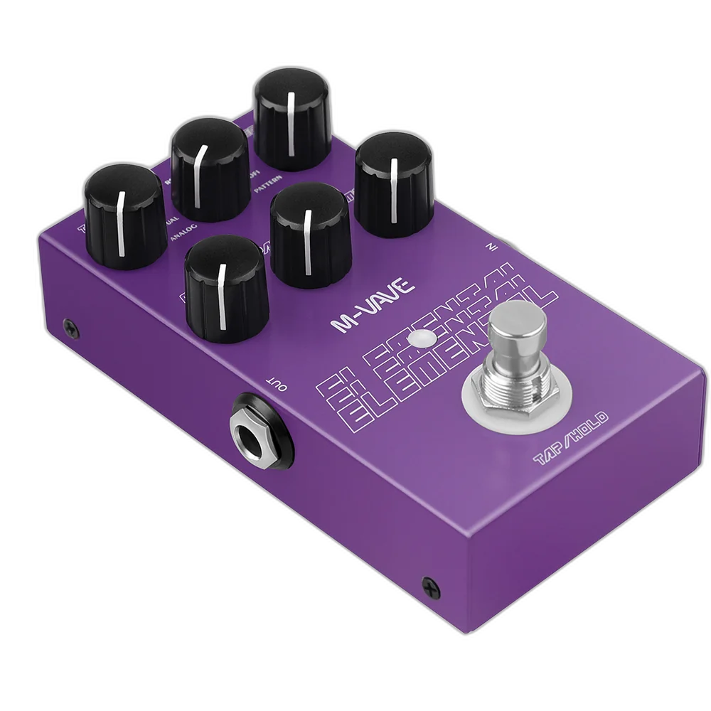 M-VAVE ELEMENTAL digital delay pedal controls