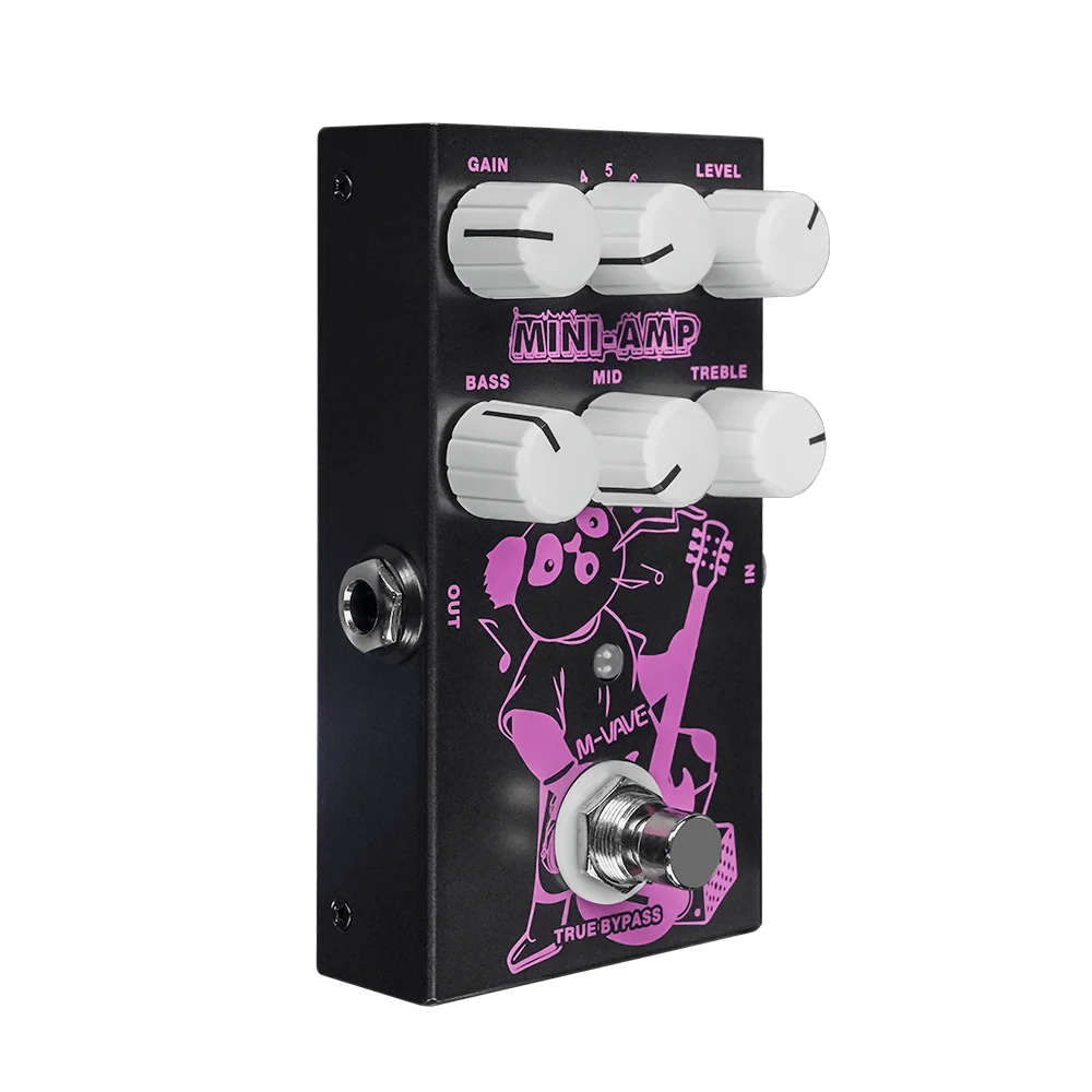 M-VAVE MINI-AMP amp simulator pedal top view