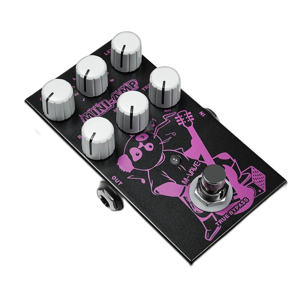 M-VAVE MINI-AMP amp simulator pedal controls