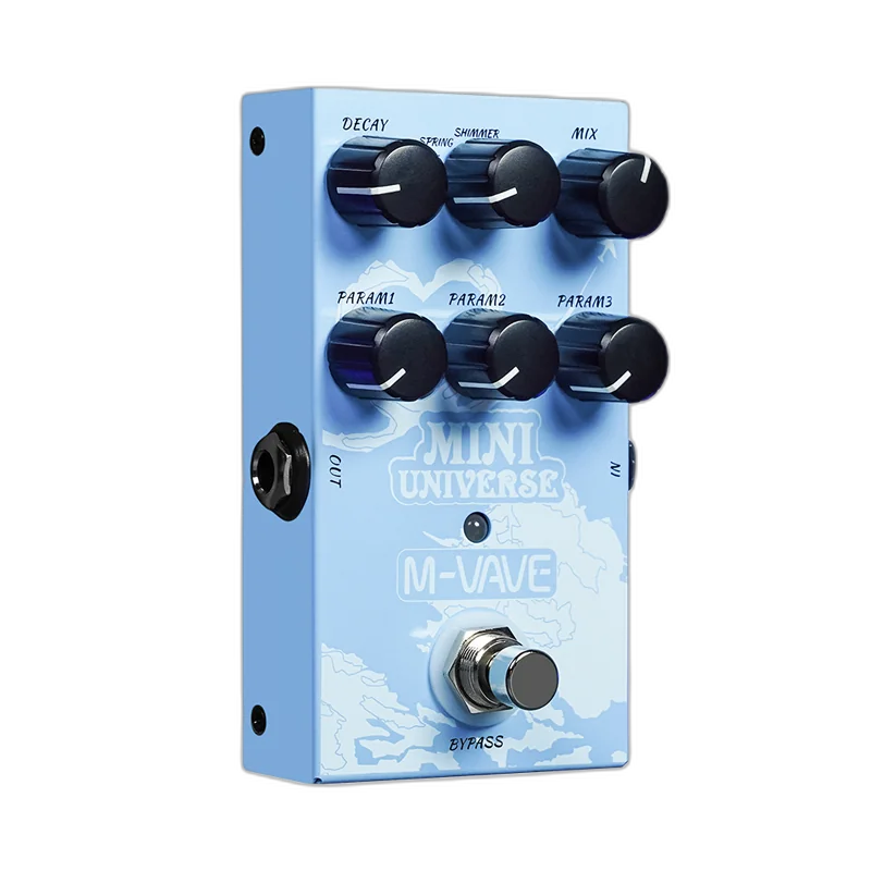 M-VAVE MINI-UNIVERSE reverb pedal top view