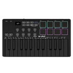 M-VAVE SMK25 Wireless MIDI Keyboard Black front view