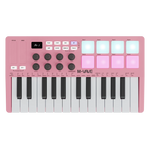 M-VAVE SMK25 Wireless MIDI Keyboard Pink front view