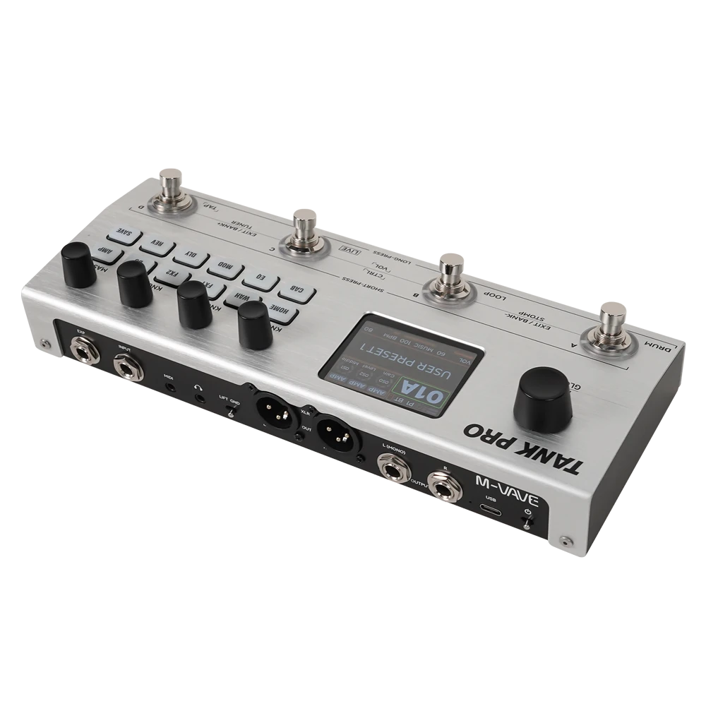 M-VAVE TANK-PRO silver controls and display